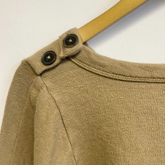 Madewell Shoulder Button Elbow Patch Top - Picture 10 of 15